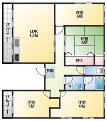 天松ハイツの物件間取画像